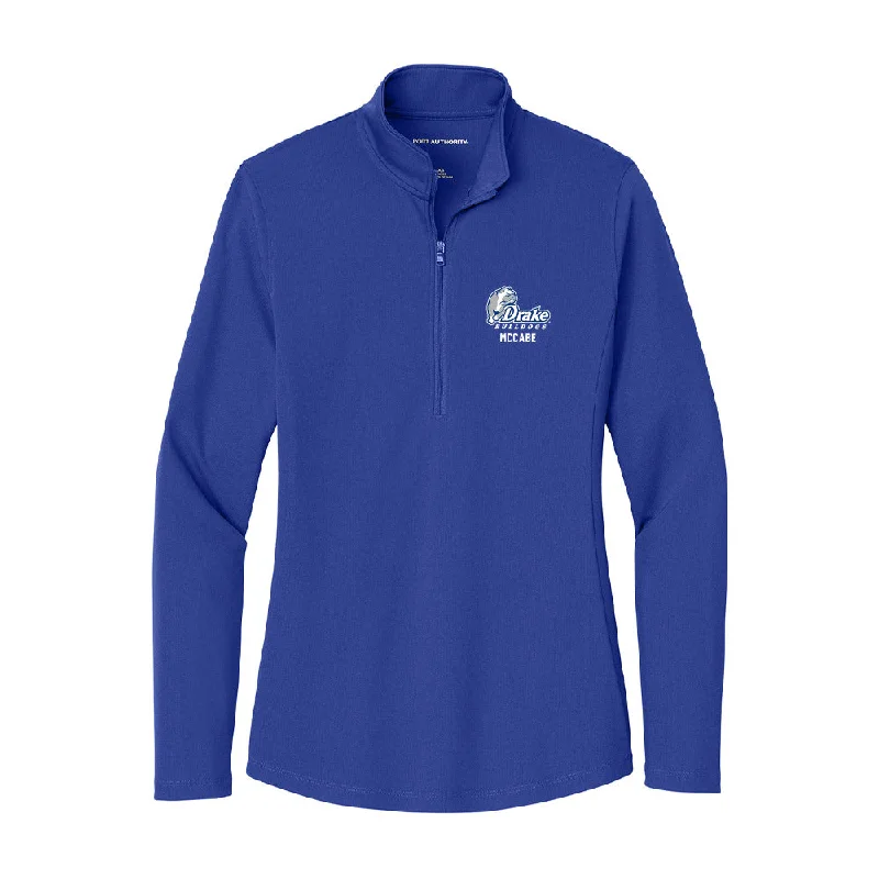 Drake - NCAA Women's Basketball : Peyton McCabe - Women's Lightweight Quarter Zip Jacket Fleece Jacket Down Jacket Feather Jacket Drake - NCAA Women's Basketball : Peyton McCabe - Women's Lightweight Quarter Zip Jacket Fleece Jacket Down Jacket Feather Jacket