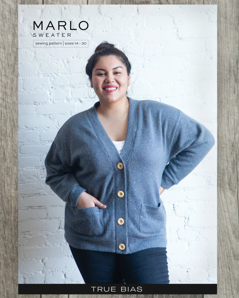 Marlo Sweater - Sewing Pattern | True Bias | Size 14-30 Machine Wash Dry Clean Hand Wash Marlo Sweater - Sewing Pattern | True Bias | Size 14-30 Machine Wash Dry Clean Hand Wash