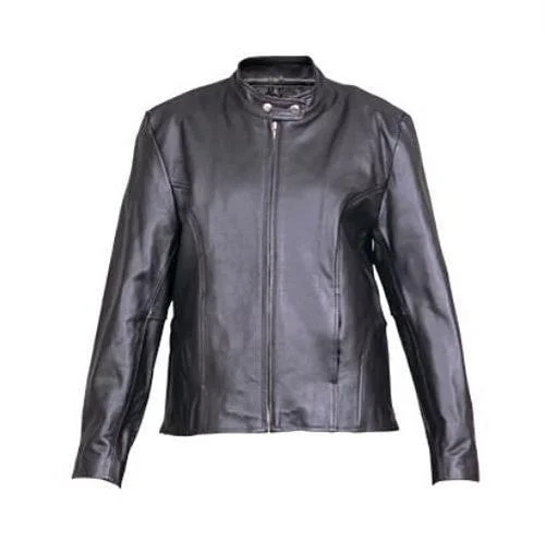 Women's Plain Black Leather Scooter Jacket Zip Out Liner Fleece Jacket Down Jacket Feather Jacket Women's Plain Black Leather Scooter Jacket Zip Out Liner Fleece Jacket Down Jacket Feather Jacket