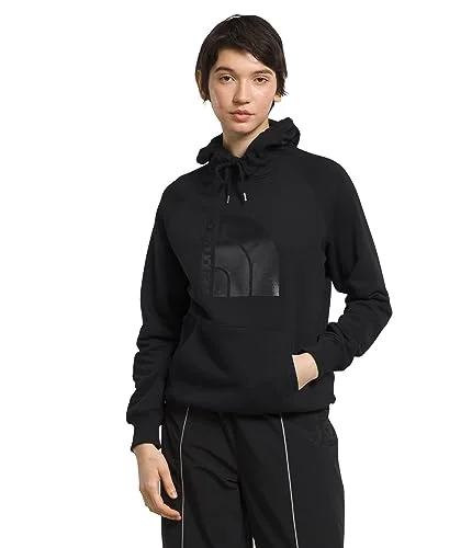 THE NORTH FACE Women's Jumbo Half Dome Pullover Hoodie, TNF Black/Tonal, Large Shirred Sleeve Feminine THE NORTH FACE Women's Jumbo Half Dome Pullover Hoodie, TNF Black/Tonal, Large Shirred Sleeve Feminine
