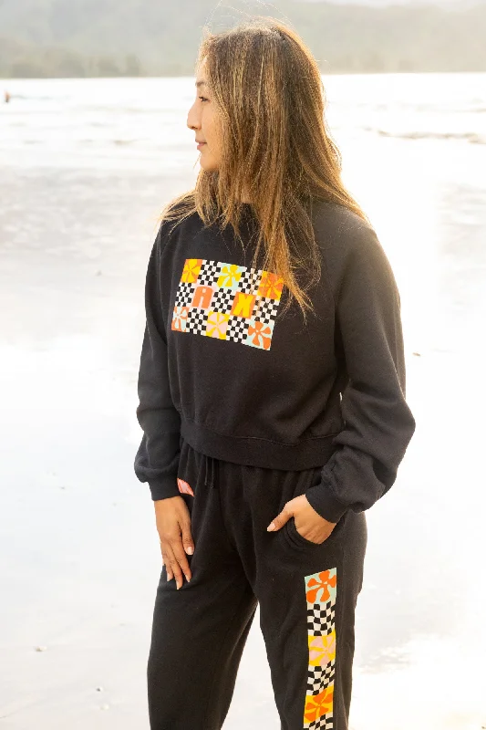 W's Patchy Cropped Boxy Pullover Over Sleeve Pullover