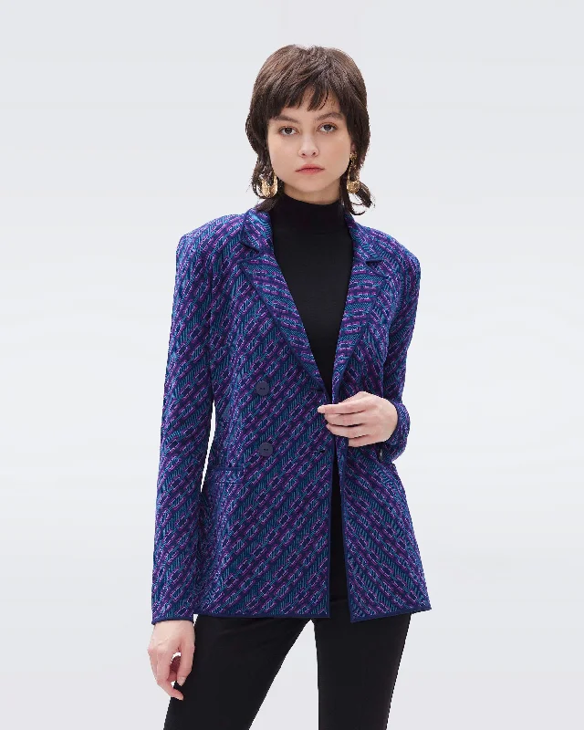 Dion Jacket Knit Chain Emerald - Diane Von Furstenberg Fitted Jacket Loose Jacket Oversized Jacket Dion Jacket Knit Chain Emerald - Diane Von Furstenberg Fitted Jacket Loose Jacket Oversized Jacket