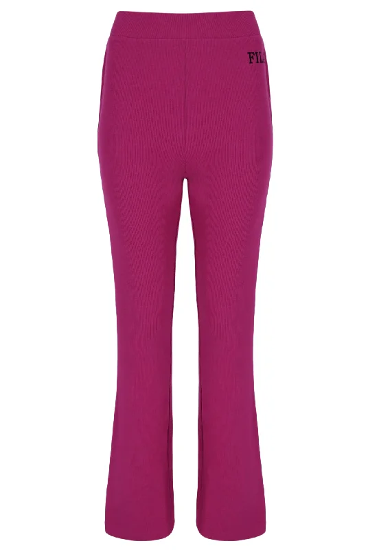 Luna Womens Thick Rib Flared Trouser Trousers Harem Relaxed Fit