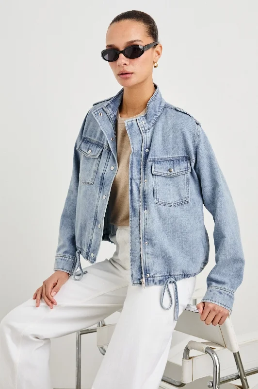 COLLINS JACKET - FADED INDIGO Denim Jacket Leather Jacket Suede Jacket