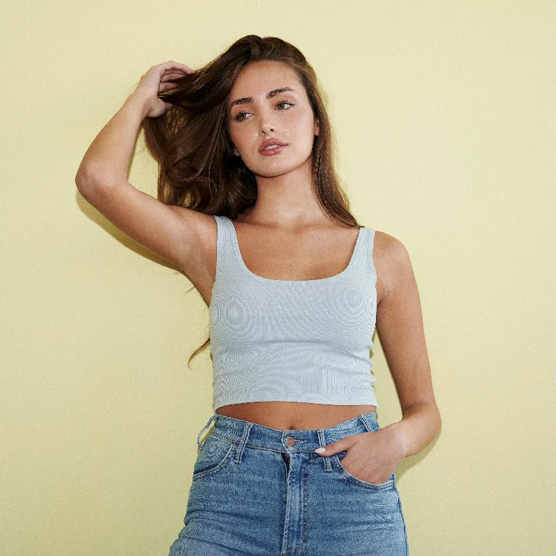 Ribbed Fitted Crop Top Cozy Warm Stylish