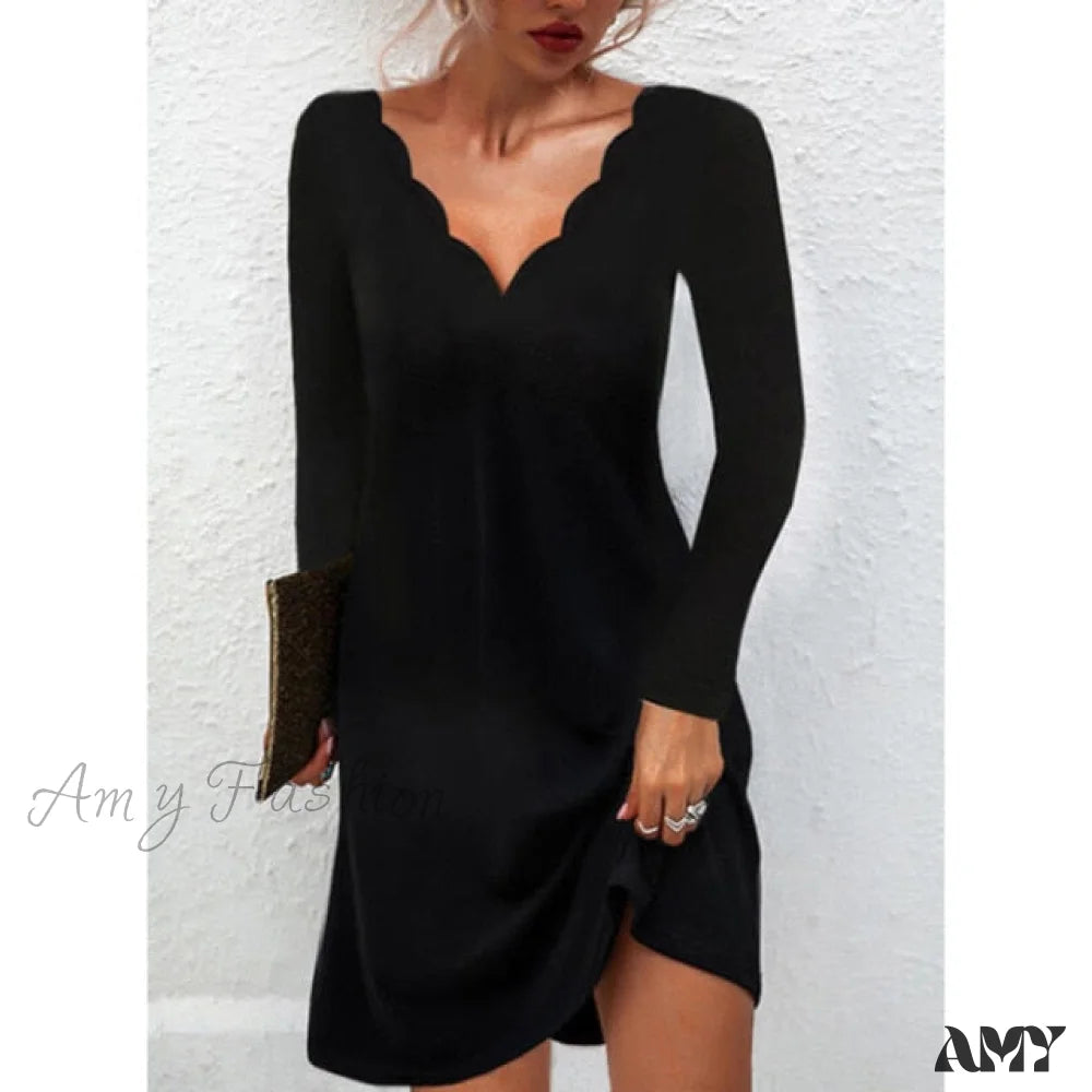 Amy Fashion - Fashion Sexy Casual Long Sleeve Vestidos Pullover Party Dress Bolero Style Sweater Amy Fashion - Fashion Sexy Casual Long Sleeve Vestidos Pullover Party Dress Bolero Style Sweater
