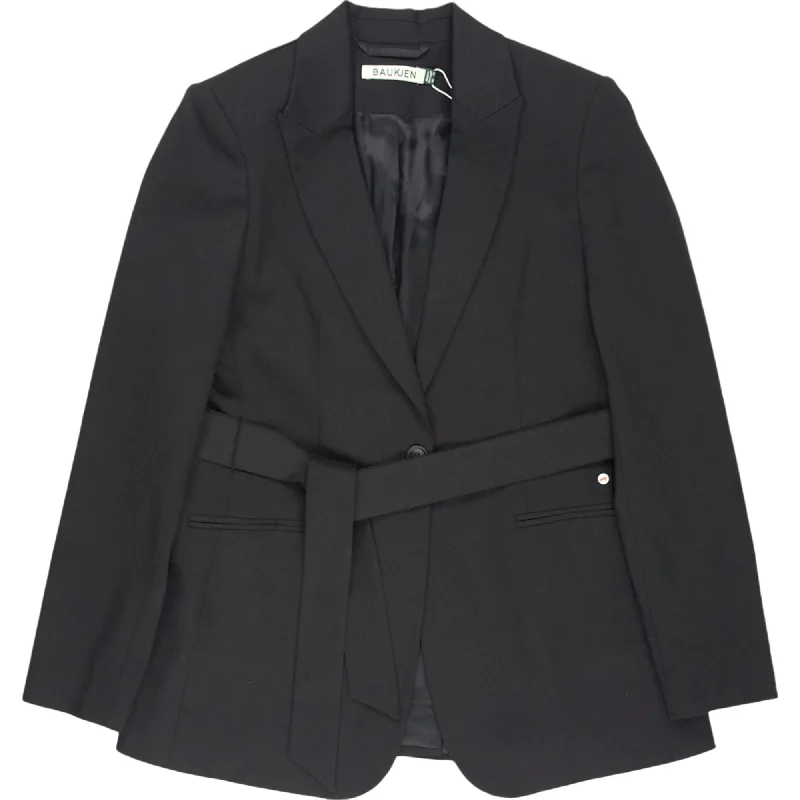Baukjen Black Blazer Recycled Fabric Jacket Zippered Jacket Buttoned Jacket Snapped Jacket Baukjen Black Blazer Recycled Fabric Jacket Zippered Jacket Buttoned Jacket Snapped Jacket