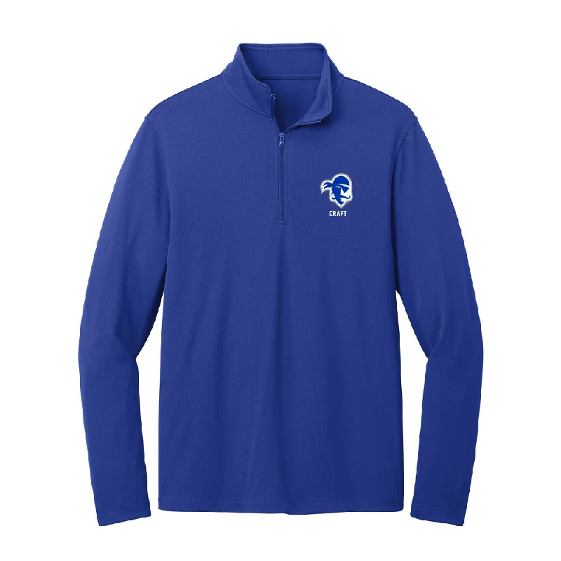 Seton Hall - NCAA Women's Basketball : Ja'Kahla Craft - Lightweight Quarter Zip Jacket Fitted Jacket Loose Jacket Oversized Jacket Seton Hall - NCAA Women's Basketball : Ja'Kahla Craft - Lightweight Quarter Zip Jacket Fitted Jacket Loose Jacket Oversized Jacket