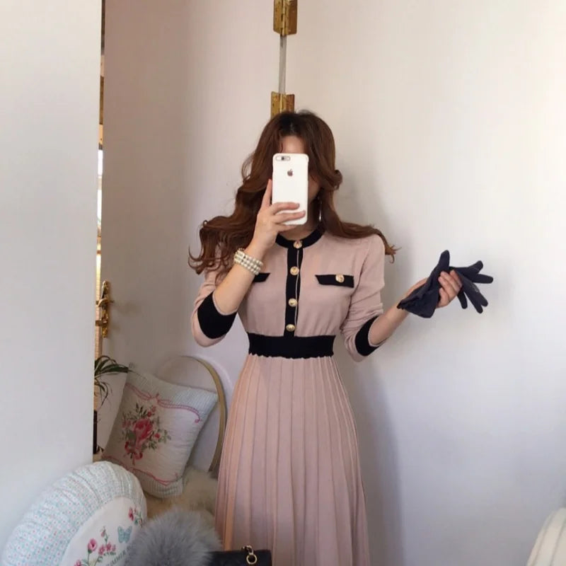 Yipinpay O Neck Chic Button High Waist Pink Sweater Dress Bodycon Pleated Women Knit Dress Vestidos 2023 Elegant Clothes Dresses Mesh Fabric Canvas Fabric Denim Fabric Yipinpay O Neck Chic Button High Waist Pink Sweater Dress Bodycon Pleated Women Knit Dress Vestidos 2023 Elegant Clothes Dresses Mesh Fabric Canvas Fabric Denim Fabric