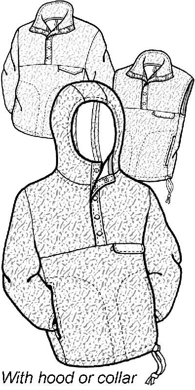 Adult’s Polar Pullover & Vest - 512 - The Green Pepper Patterns Open Front Cardigan