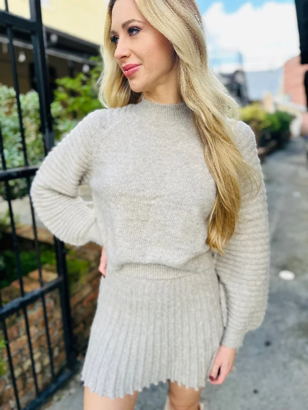 Kat Sweater- Heather Oat Layered Multi-layer Single Layer