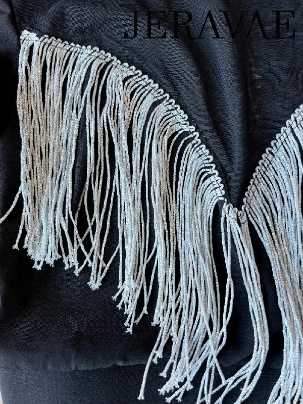 Black/Light Silver Fringe