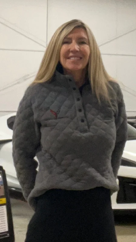 C8 CORVETTE LADIES QUILTED PULLOVER Wrist Length Sleeve