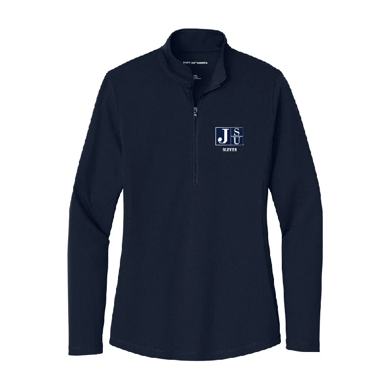 Jackson State - NCAA Women's Basketball : Zaria Glover - Women's Lightweight Quarter Zip Jacket V-Neck Jacket Boat Neck Jacket Square Neck Jacket