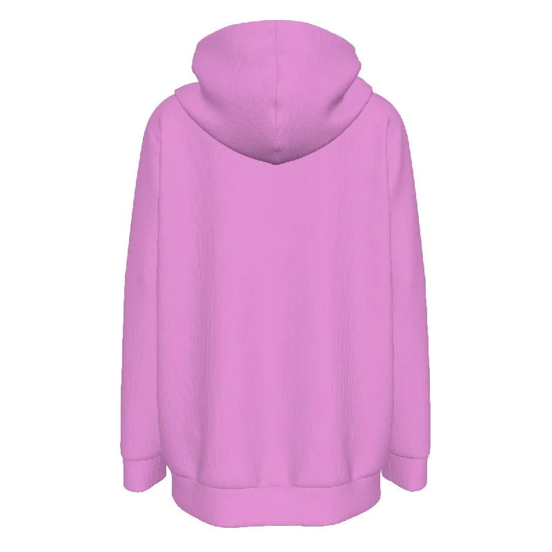 All-Over Print Women's Pullover Hoodie With Drawstring Angora Wool Cozy