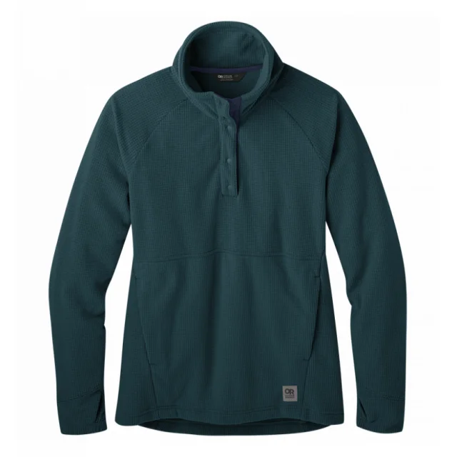 Women's Trail Mix Snap Pullover Gathered Sleeve Pullover