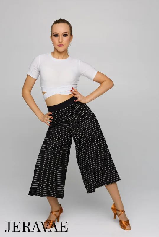 White Short Sleeve Latin Practice Crop Top with Wrap Crisscross Back Tie PRA 828 Print Jacquard Patchwork White Short Sleeve Latin Practice Crop Top with Wrap Crisscross Back Tie PRA 828 Print Jacquard Patchwork