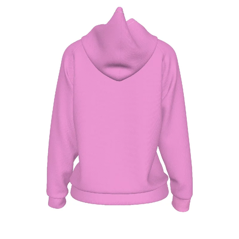 All-Over Print Women's Raglan Pullover Hoodie Fitted Ribbed Sweater