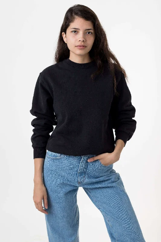 MWT07GD Unisex - Long Sleeve Garment Dye French Terry Pullover Shirred Sleeve Feminine MWT07GD Unisex - Long Sleeve Garment Dye French Terry Pullover Shirred Sleeve Feminine