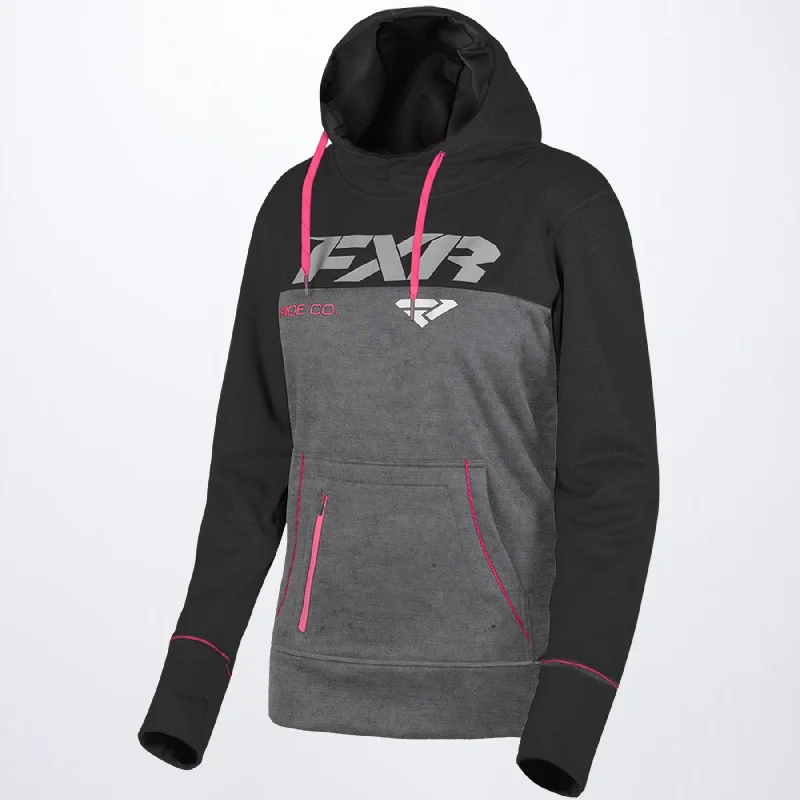 Women's Track Tech Pullover Hoodie Blouson Sleeve Pullover