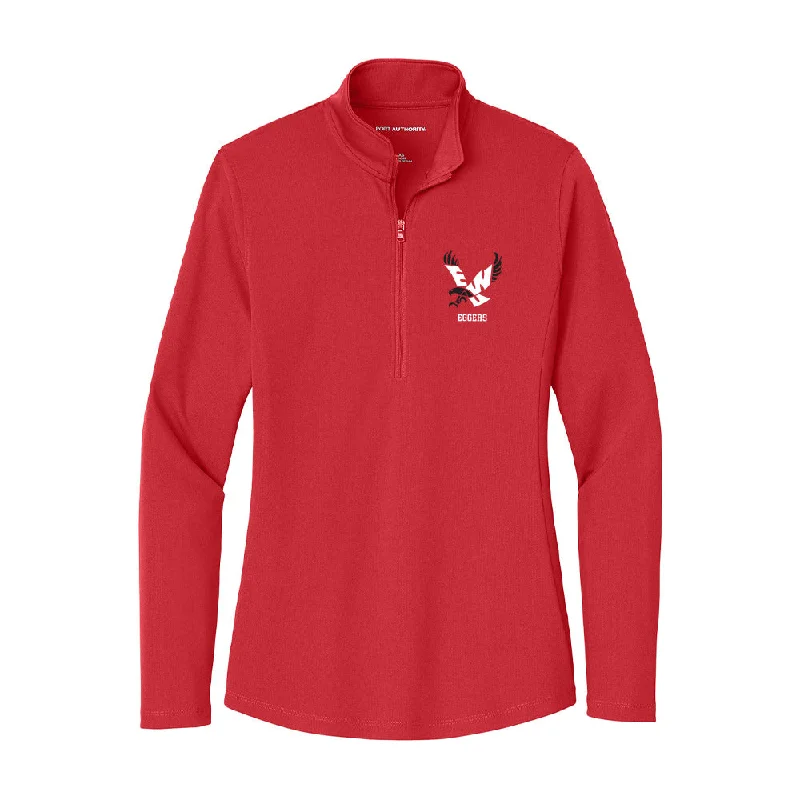 Eastern Washington - NCAA Women's Basketball : Jaecy Eggers - Women's Lightweight Quarter Zip Jacket Bomber Jacket Anorak Windbreaker