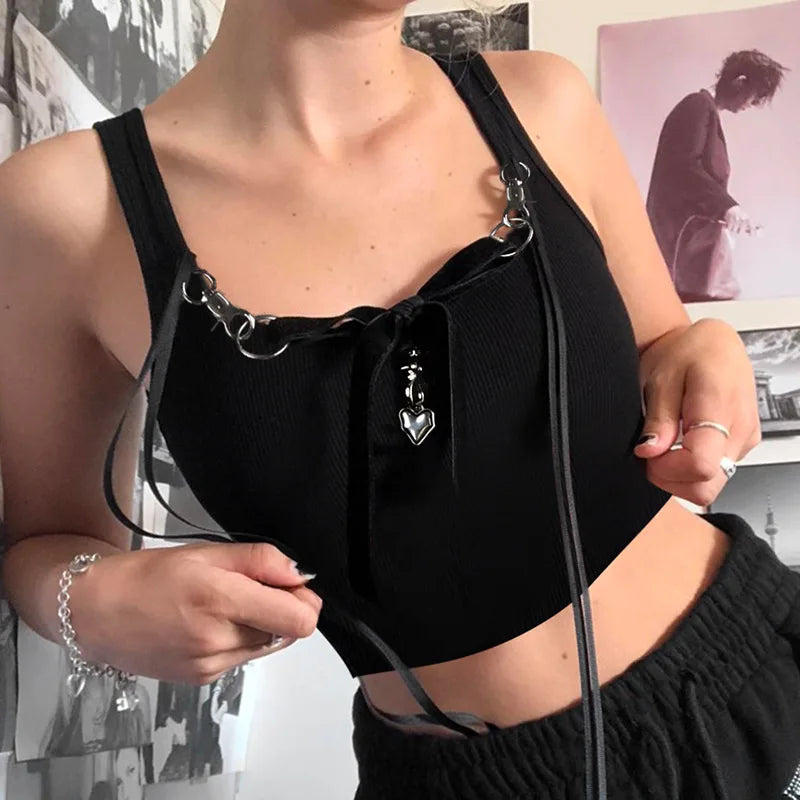 2024 Fashion Personalized Metal Decoration Spicy Girl Crop Top Spandex Blend Rayon Blend Denim Blend 2024 Fashion Personalized Metal Decoration Spicy Girl Crop Top Spandex Blend Rayon Blend Denim Blend