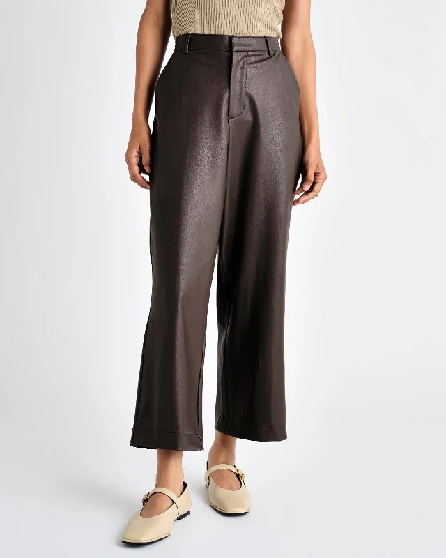 Vegan Leather Ankle Trouser Trousers Favorite Customer