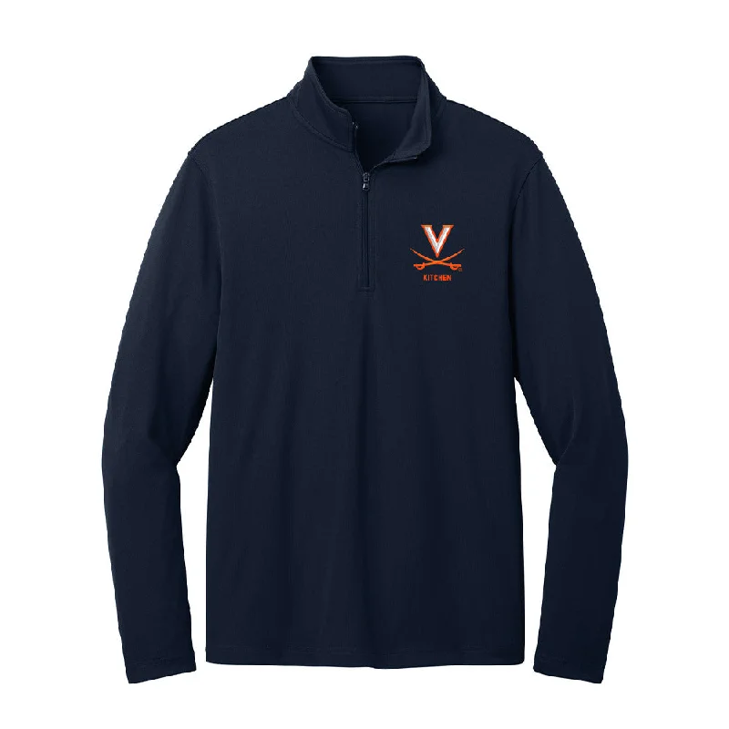 Virginia - NCAA Women's Basketball : Kamryn Kitchen - Lightweight Quarter Zip Jacket Cardigan Sweater Pullover Virginia - NCAA Women's Basketball : Kamryn Kitchen - Lightweight Quarter Zip Jacket Cardigan Sweater Pullover