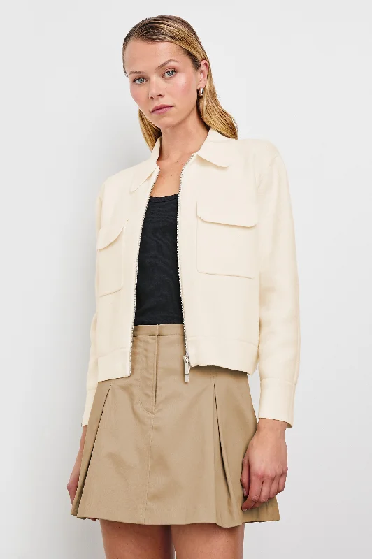 REMINGTON JACKET - IVORY Fleece Jacket Down Jacket Feather Jacket
