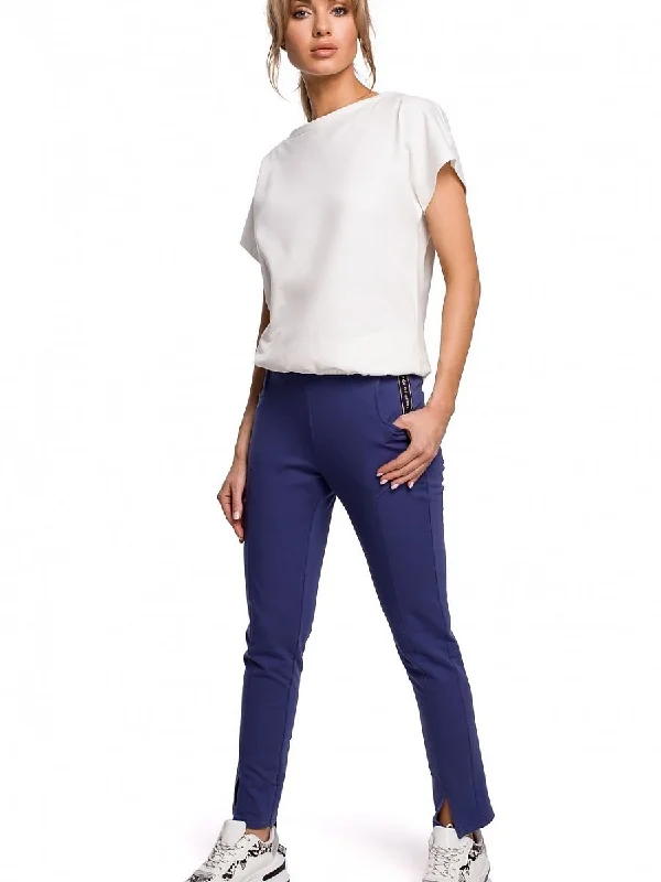 Trousers Moe High Waist Slim Fit Ankle Length