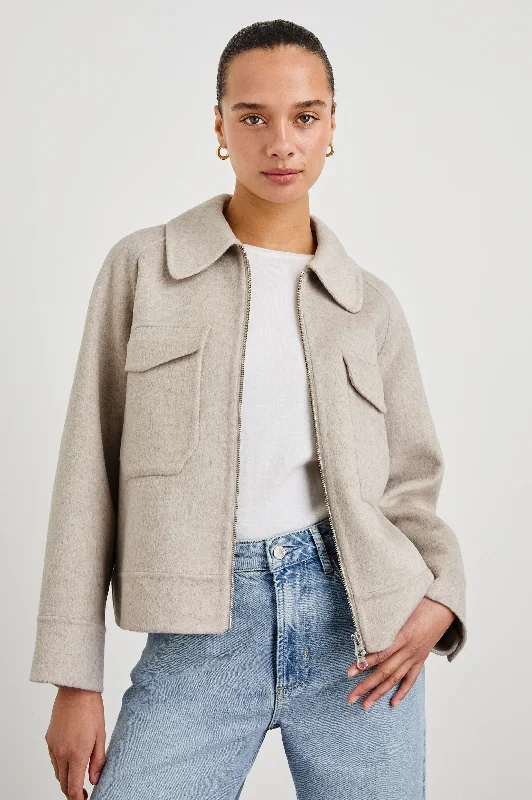 CHEYENNE JACKET - OATMEAL Faux Fur Jacket Real Fur Jacket Shearling Jacket
