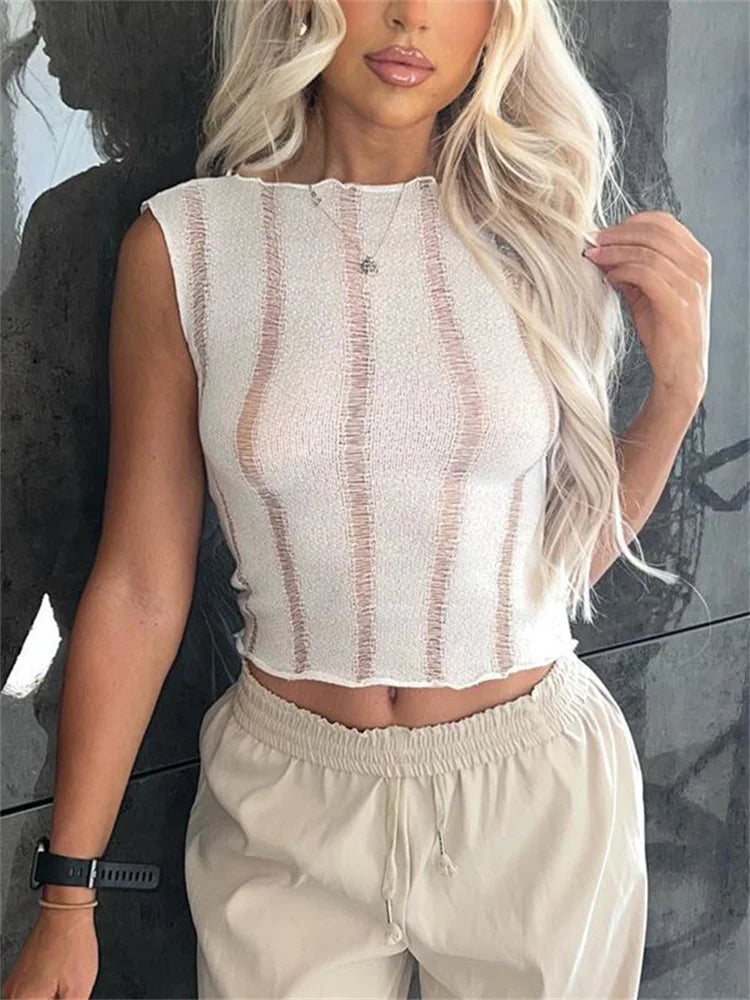 Y2K Vintage Knitted Mini Vest Harajuku Crochet Hollow Out Chic Summer Sleeveless Slim Retro Bustiers Crop Top Modern Contemporary Chic Y2K Vintage Knitted Mini Vest Harajuku Crochet Hollow Out Chic Summer Sleeveless Slim Retro Bustiers Crop Top Modern Contemporary Chic