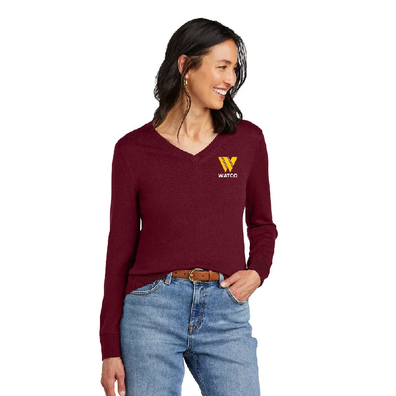 Brooks Brothers ® Women’s Washable Merino V-Neck Sweater - BB18411 Terry Blend Velvet Blend Canvas Blend Brooks Brothers ® Women’s Washable Merino V-Neck Sweater - BB18411 Terry Blend Velvet Blend Canvas Blend