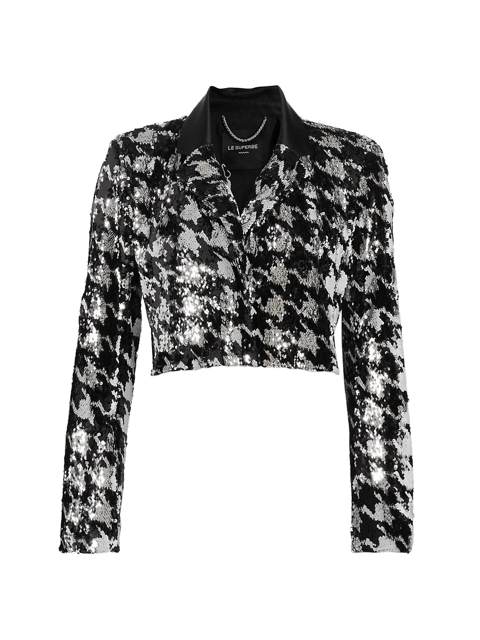 Uptown Girl Sequined Jacket Black/White - Le Superbe Herringbone Jacket Checkered Jacket Solid Jacket Uptown Girl Sequined Jacket Black/White - Le Superbe Herringbone Jacket Checkered Jacket Solid Jacket
