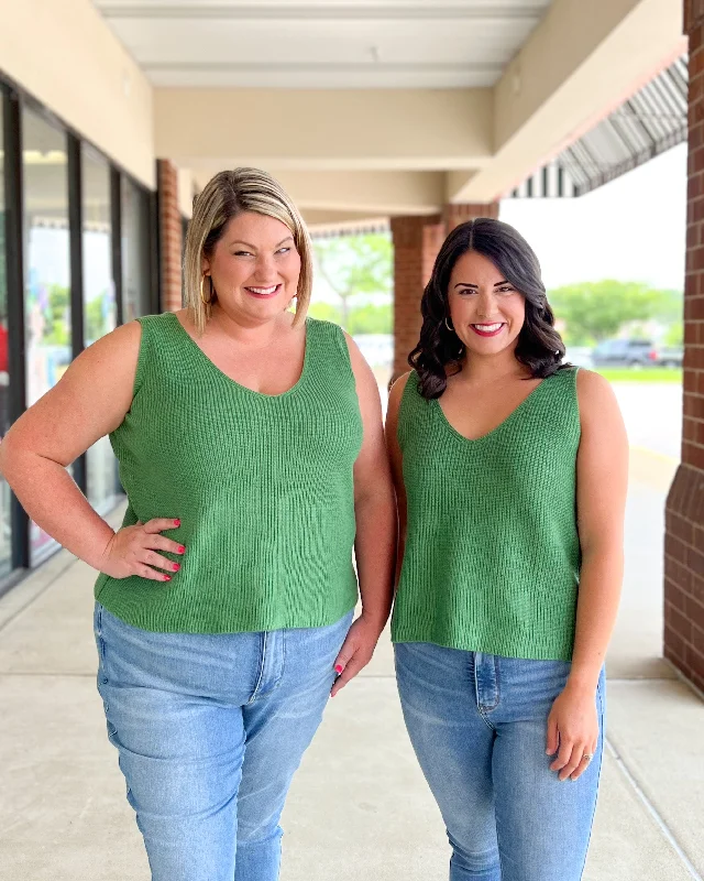 Franklin Sweater Top - Green Embroidered Appliqued Beaded