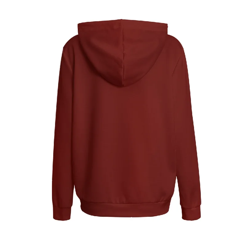 All-Over Print Women's Pullover Hoodie | Interlock Ruffle Neck Pullover