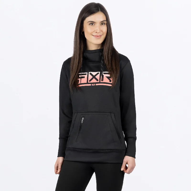 Women's Podium Tech Pullover Hoodie Jewel Neck Pullover