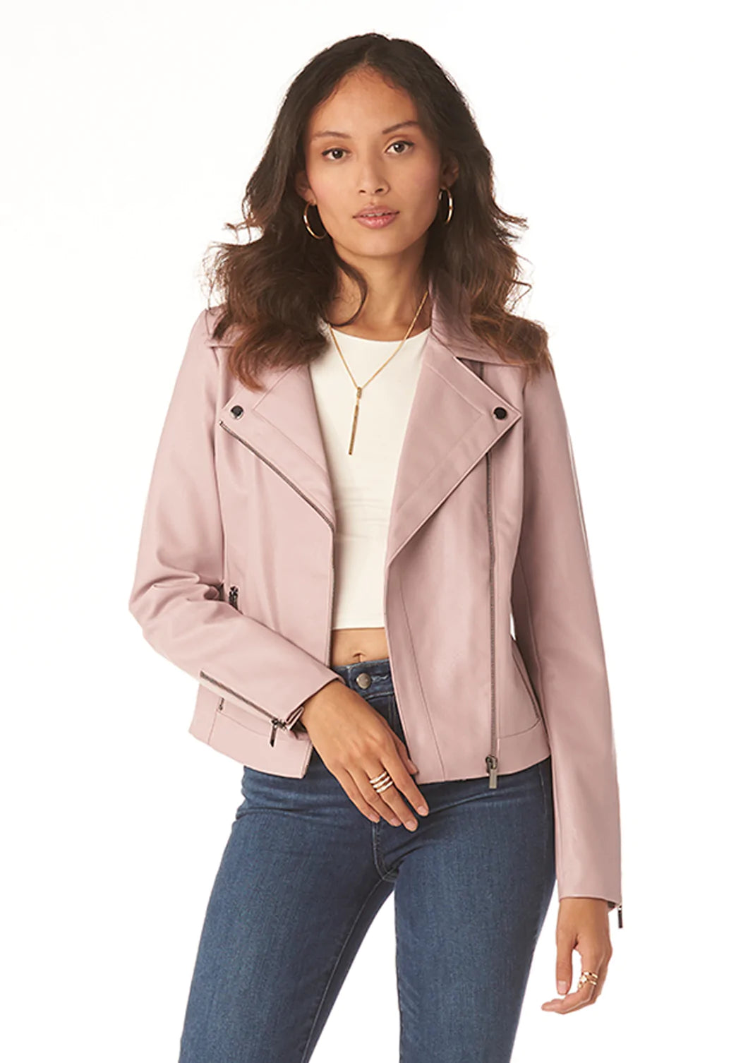 Mila Jacket Pink Leather - Tart Collections Wool Jacket Cashmere Jacket Tweed Jacket Mila Jacket Pink Leather - Tart Collections Wool Jacket Cashmere Jacket Tweed Jacket