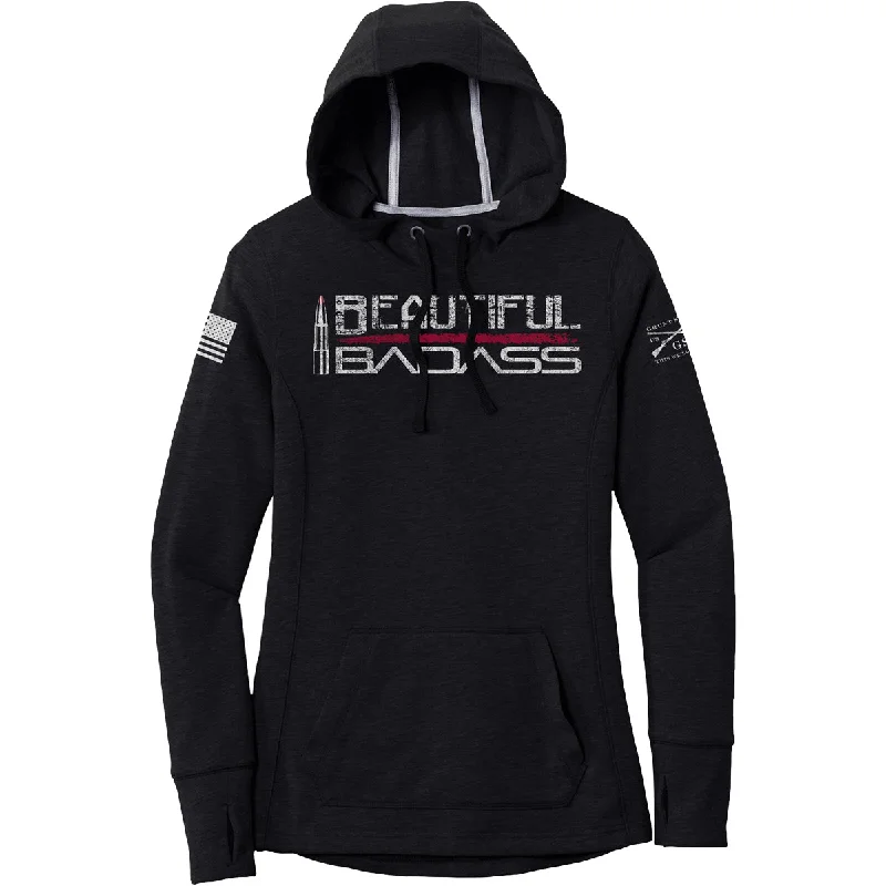 Grunt Style Women's Beautiful Badass Pullover Hoodie - Black Triad Solid Turtleneck Warm Pullover Grunt Style Women's Beautiful Badass Pullover Hoodie - Black Triad Solid Turtleneck Warm Pullover