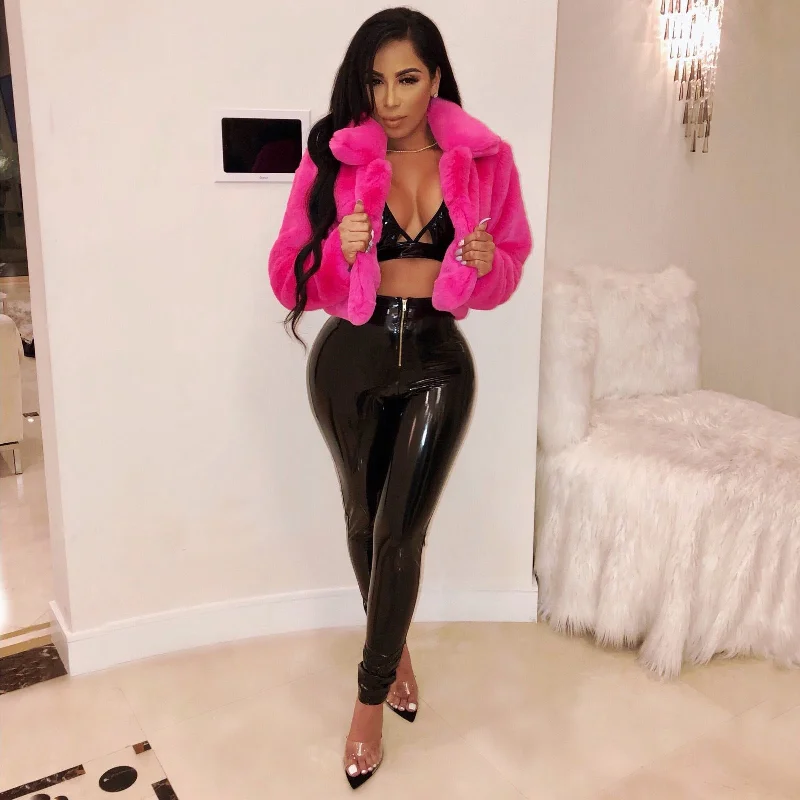 Fashion Artificial Fur Short Jacket Coats for Women Toggled Jacket Drawstring Jacket Belted Jacket Fashion Artificial Fur Short Jacket Coats for Women Toggled Jacket Drawstring Jacket Belted Jacket