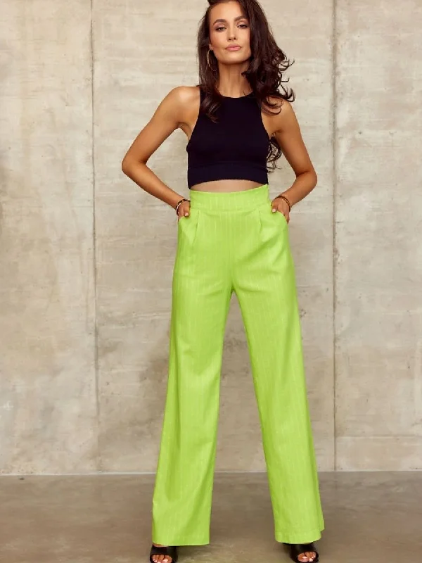 Women trousers Roco Fashion Cropped Trousers Casual Linen