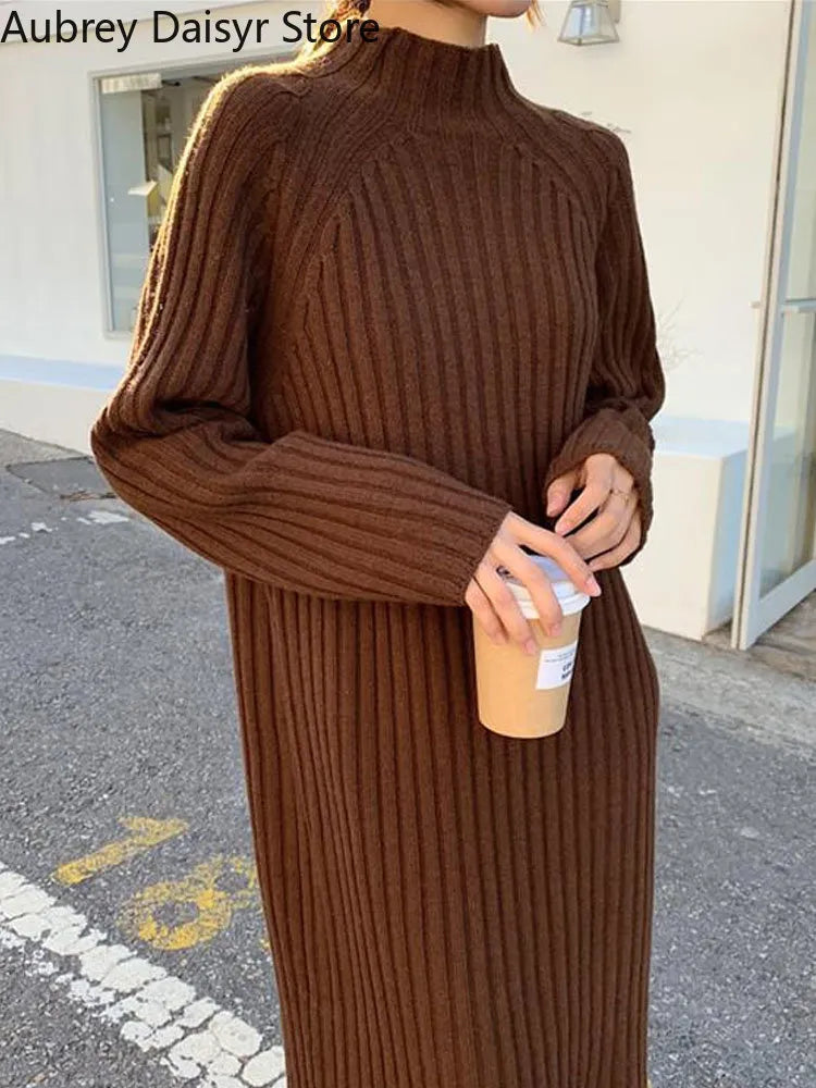 Yipinpay Vintage Long Knitted Dress Women Autumn Elegant Warm Black Sweater Dress Female Casual Bodycon Chic Fashion Y2k Dress New Knit Fabric Woven Fabric Fleece Fabric Yipinpay Vintage Long Knitted Dress Women Autumn Elegant Warm Black Sweater Dress Female Casual Bodycon Chic Fashion Y2k Dress New Knit Fabric Woven Fabric Fleece Fabric
