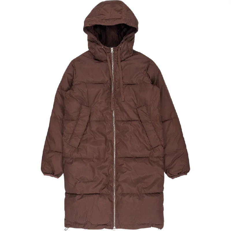 Hush Chocolate Brown Noelle Long Puffer Jacket Jacket Blazer Coat