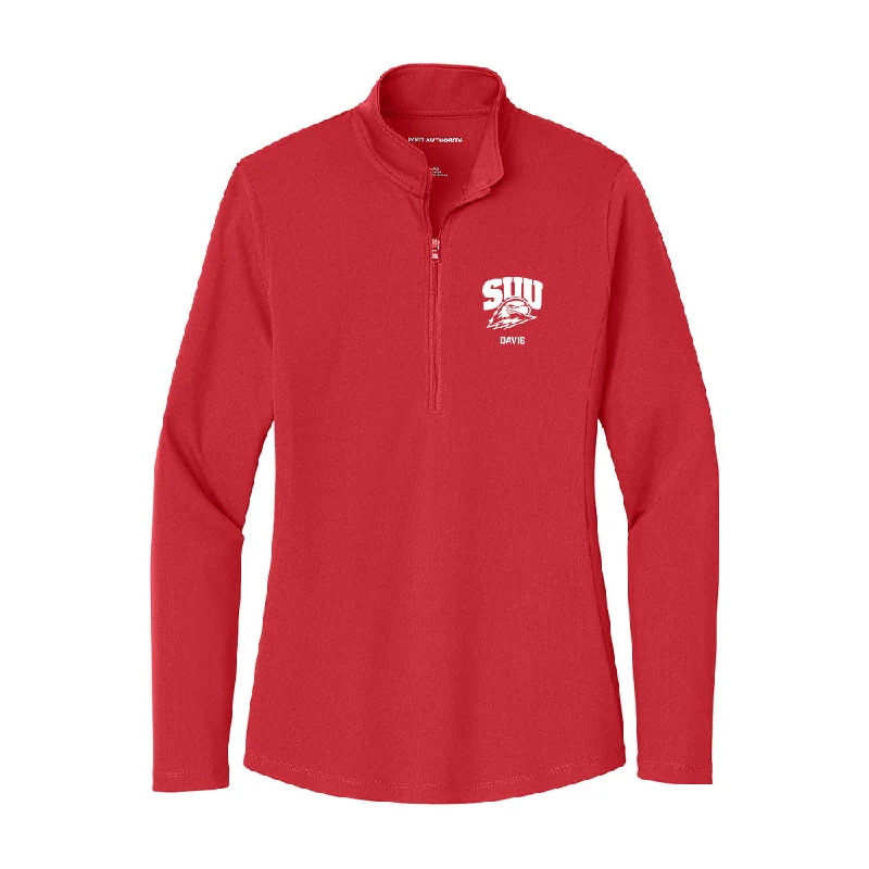 Southern Utah - NCAA Women's Basketball : Zoey Davis - Women's Lightweight Quarter Zip Jacket Boat Neck Shawl Collar Notched Collar Southern Utah - NCAA Women's Basketball : Zoey Davis - Women's Lightweight Quarter Zip Jacket Boat Neck Shawl Collar Notched Collar