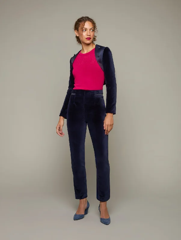 BUD | High-Waist Velvet Trousers Trousers stylish modern