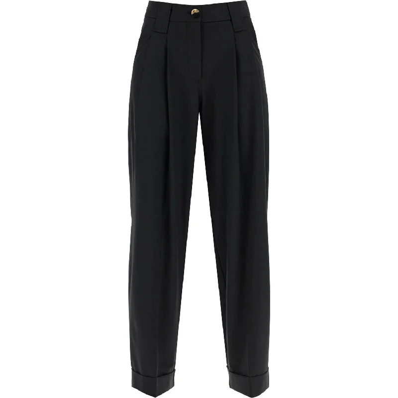 Ganni double pleat fluid trousers Trousers trendy modern