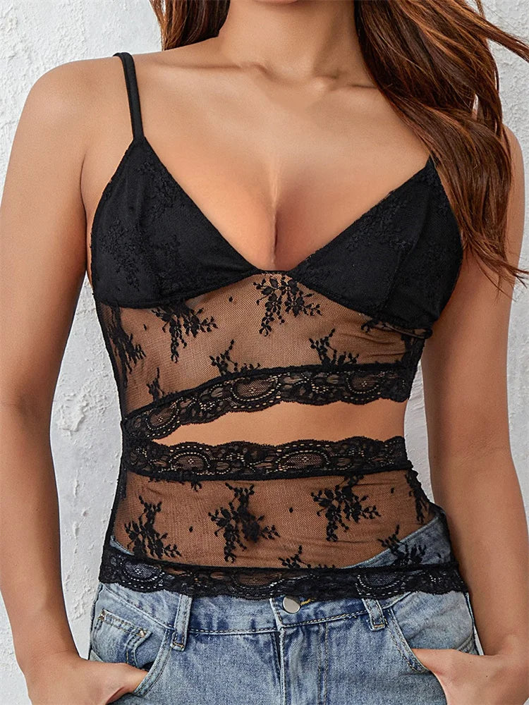 Retro Women Lace Sleeveless Strap V-neck Mesh Hollow Out Backless Summer Slim Fit Vest Clubwear 2024 Crop Top Lace Blend Ribbed Blend Corduroy Blend Retro Women Lace Sleeveless Strap V-neck Mesh Hollow Out Backless Summer Slim Fit Vest Clubwear 2024 Crop Top Lace Blend Ribbed Blend Corduroy Blend