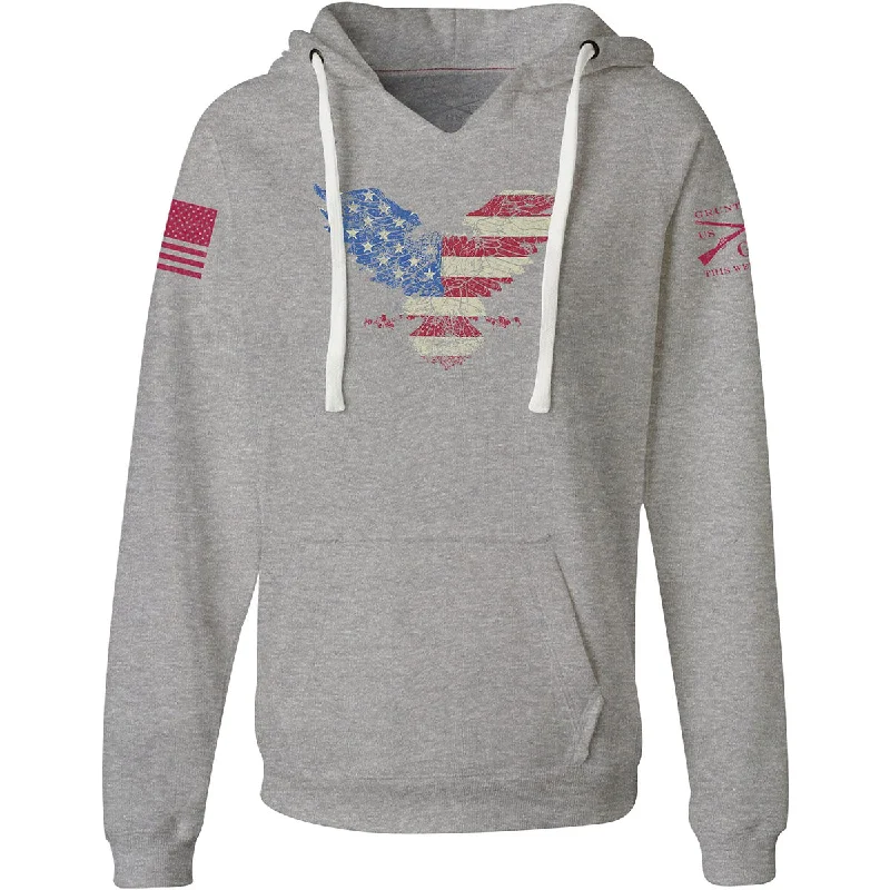 Grunt Style Women's Freagle Pullover Hoodie - Heather Gray Zipper Front Cardigan