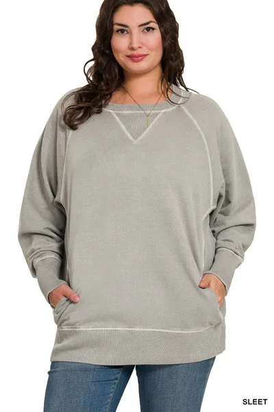 Sleet French Terry Pullover Crew Neck Wool