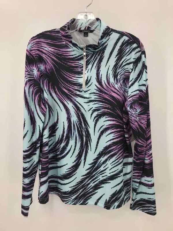 Pre-Owned Ace Golfs Blue Size XL Athletic Pullover Bell Sleeve Stylish